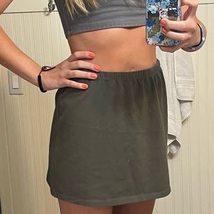 Brandy Melville Olive Green Phoebe Skirt